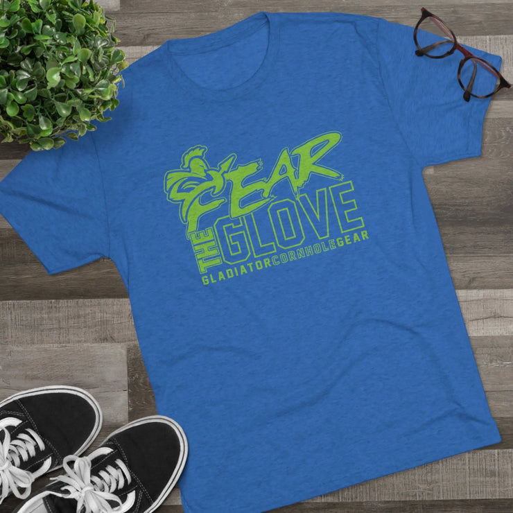 Gladiator Cornhole Gear Fear The Glove Unisex Tri-Blend Crew Tee - Gladiator Cornhole Gear