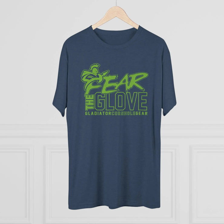 Gladiator Cornhole Gear Fear The Glove Unisex Tri-Blend Crew Tee - Gladiator Cornhole Gear