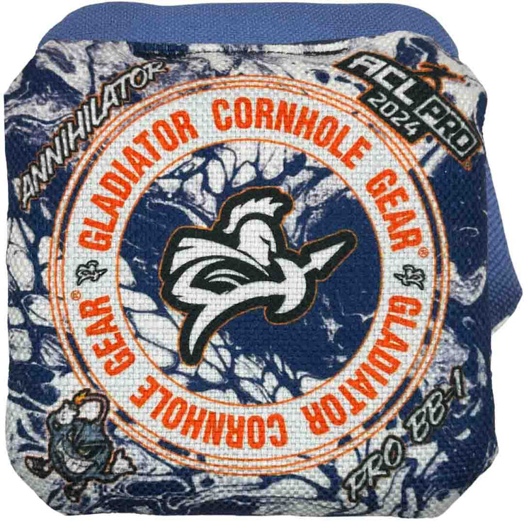 Carpet Cornhole Bags Approved by ACL Gladiator Annihilator Blue