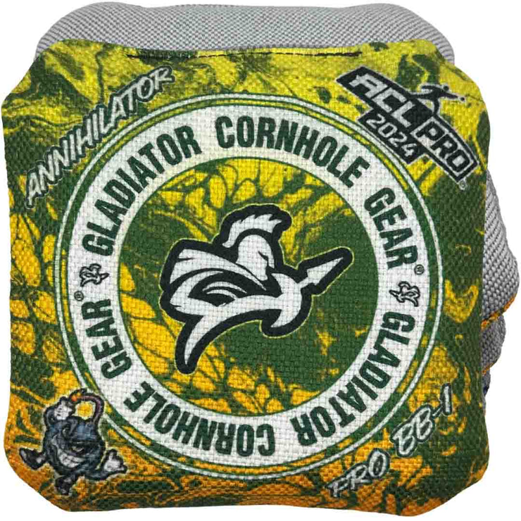 Carpet Cornhole Bags Approved by ACL Gladiator Annihilator Green