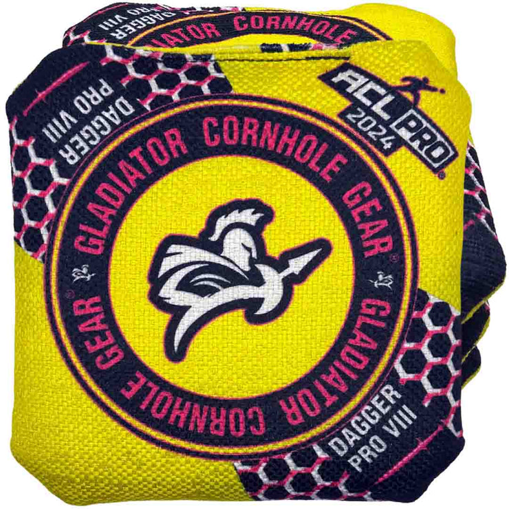 Professional Cornhole Bags Approved by ACL Gladiator Dagger Pro 2022 yellow