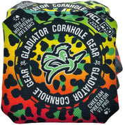 Professional cornhole bags suede stick and slick ACL Pro  Gladiator Cheetah Predator 2024 Rainbow 