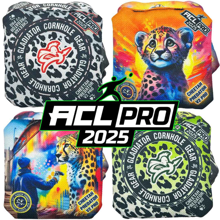 Gladiator Cheetah Predator Pro Cornhole Bags ACL PRO 2025 Stamp