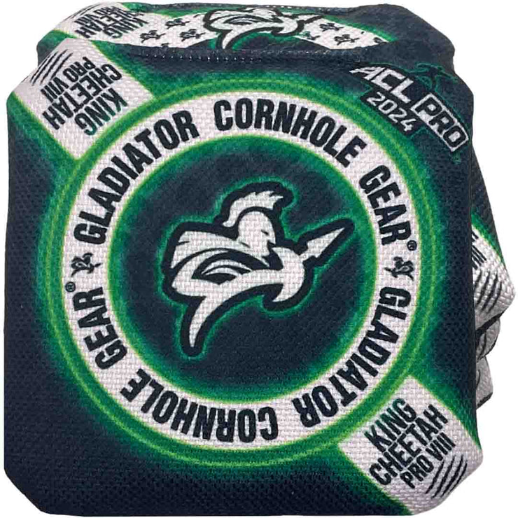 Professional Cornhole Bags Gladiator King Cheetah ACL Pro Green