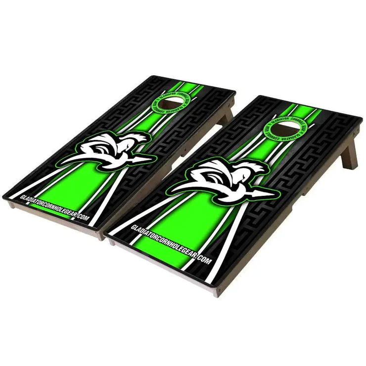 Professional Cornhole Boards Official Regulation Size Gladiator Black Brick Design