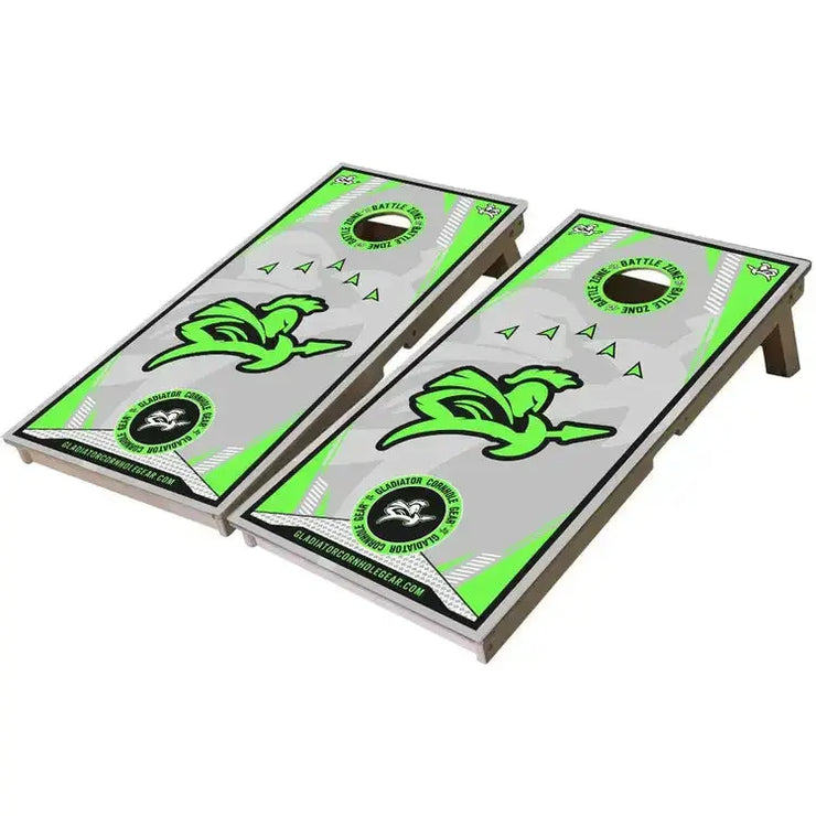 Professional Cornhole Boards Official Regulation Size Gladiator Grey Design