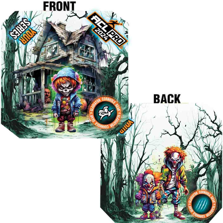 Limited Edition Halloween Creepy Clowns ACL Pro Cornhole Bags