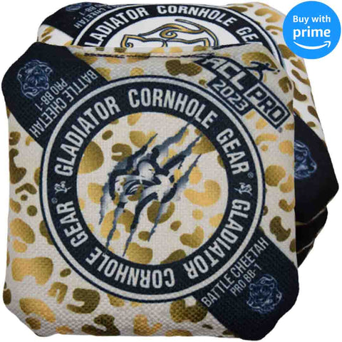Gladiator | ACL Cornhole Bags | 4 Battle Cheetah Pro Bags