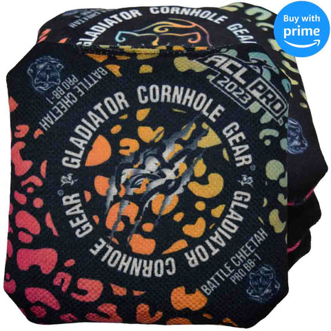 Gladiator | ACL Cornhole Bags | 4 Battle Cheetah Pro Bags