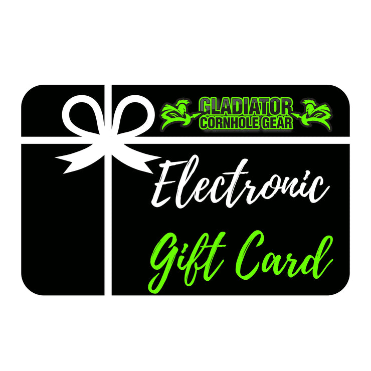 Cornhole Gear Gift Cards | E-Gift Card for Cornhole Gear - Gladiator Cornhole Gear