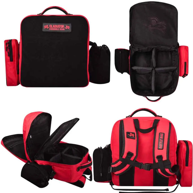 Cornhole Bag Backpack Red Multiview