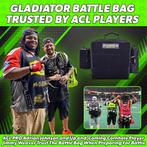 Gladiator Battle Bag Cornhole Backpack for Bags Green - Gladiator Cornhole Gear