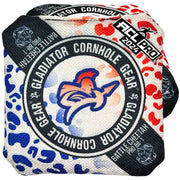ACL Approved Cornhole Bags Gladiator Battle Cheetah Pro BB-1 2024 Red, White, DOOM