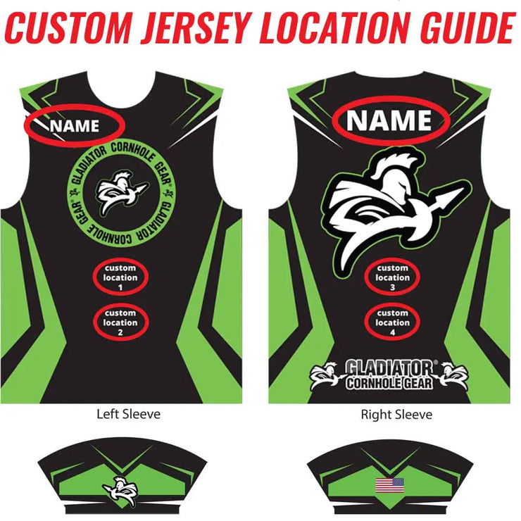 Custom Cornhole Jerseys | Team Gladiator Alternate - Gladiator Cornhole Gear