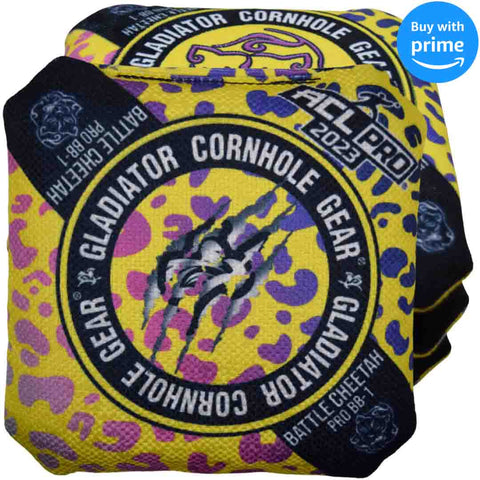 Gladiator | ACL Cornhole Bags | 4 Battle Cheetah Pro Bags