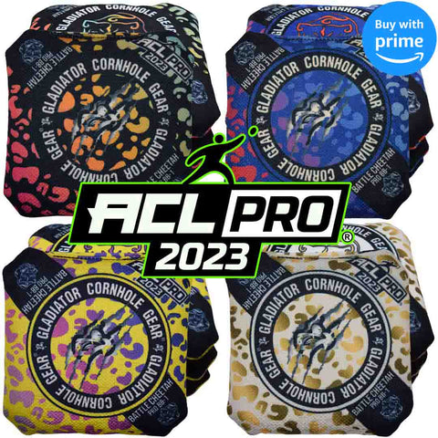 Gladiator | ACL Cornhole Bags | 4 Battle Cheetah Pro Bags