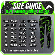 Team Gladiator Women’s Warfare Cornhole Leggings Size Guide